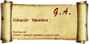 Gáspár Amadea névjegykártya